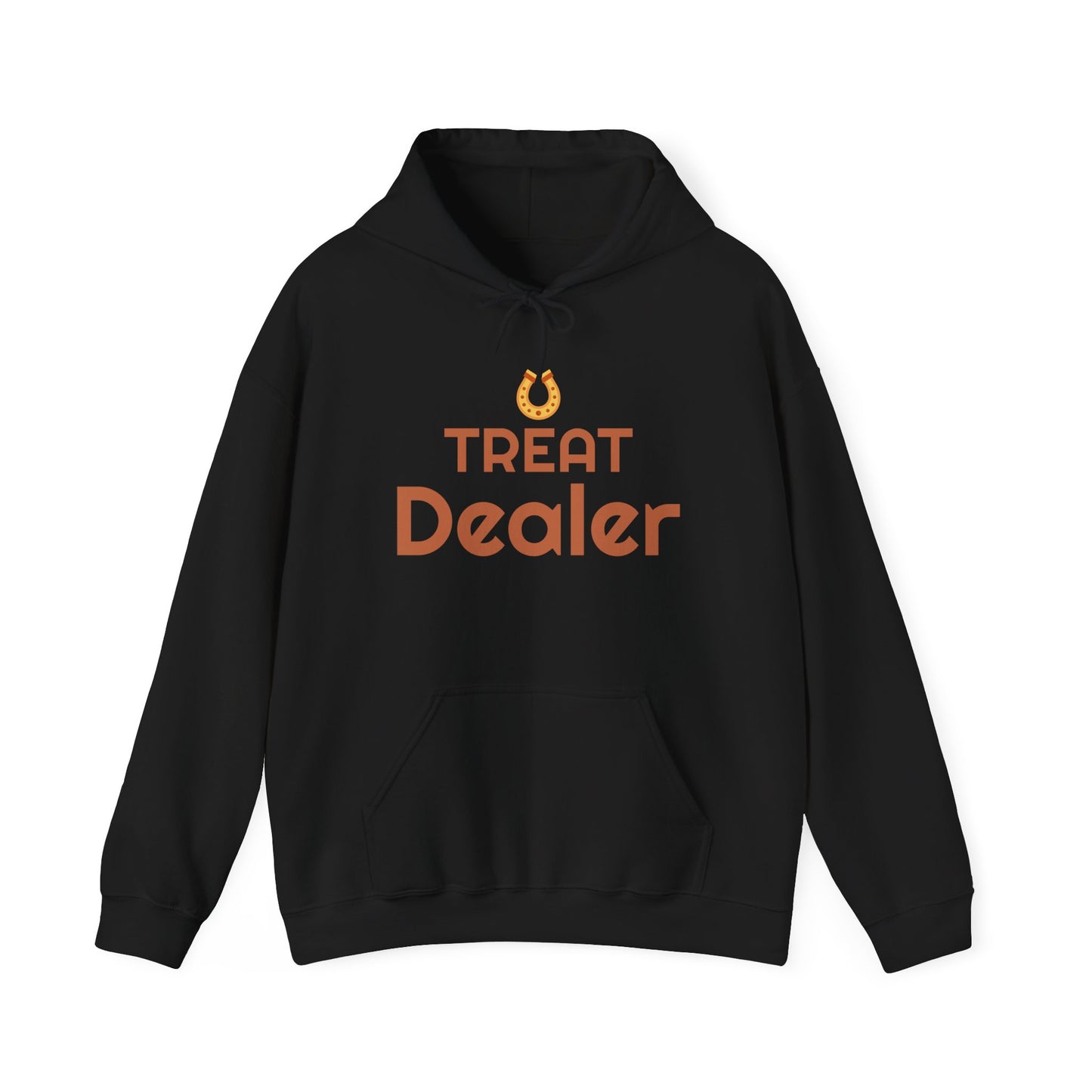 Treat Dealer Hoodie — Funny Dog Lover Hoodie with Horseshoe Graphic