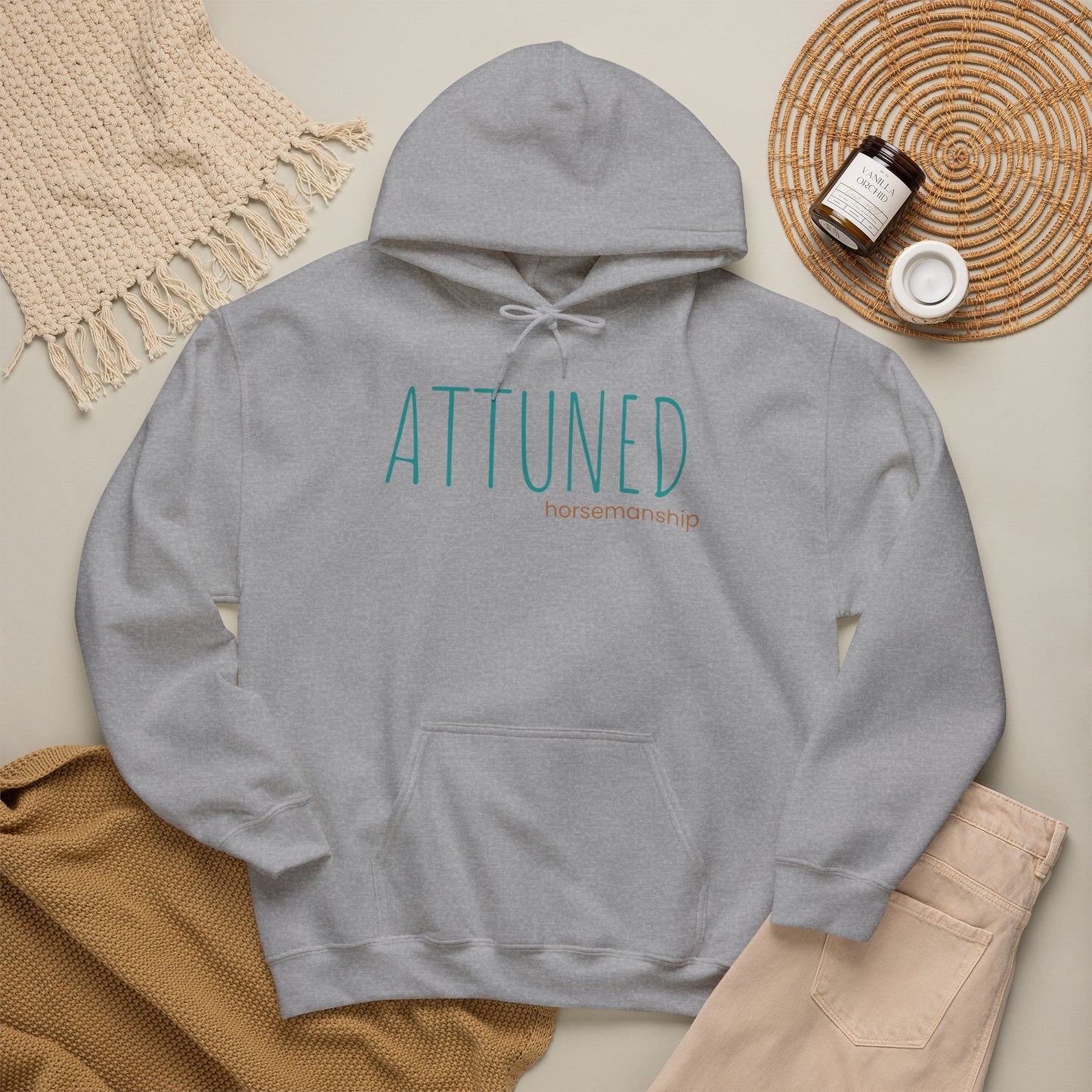 Attuned Hoodie — Minimalist Wellness Hooded Sweatshirt
