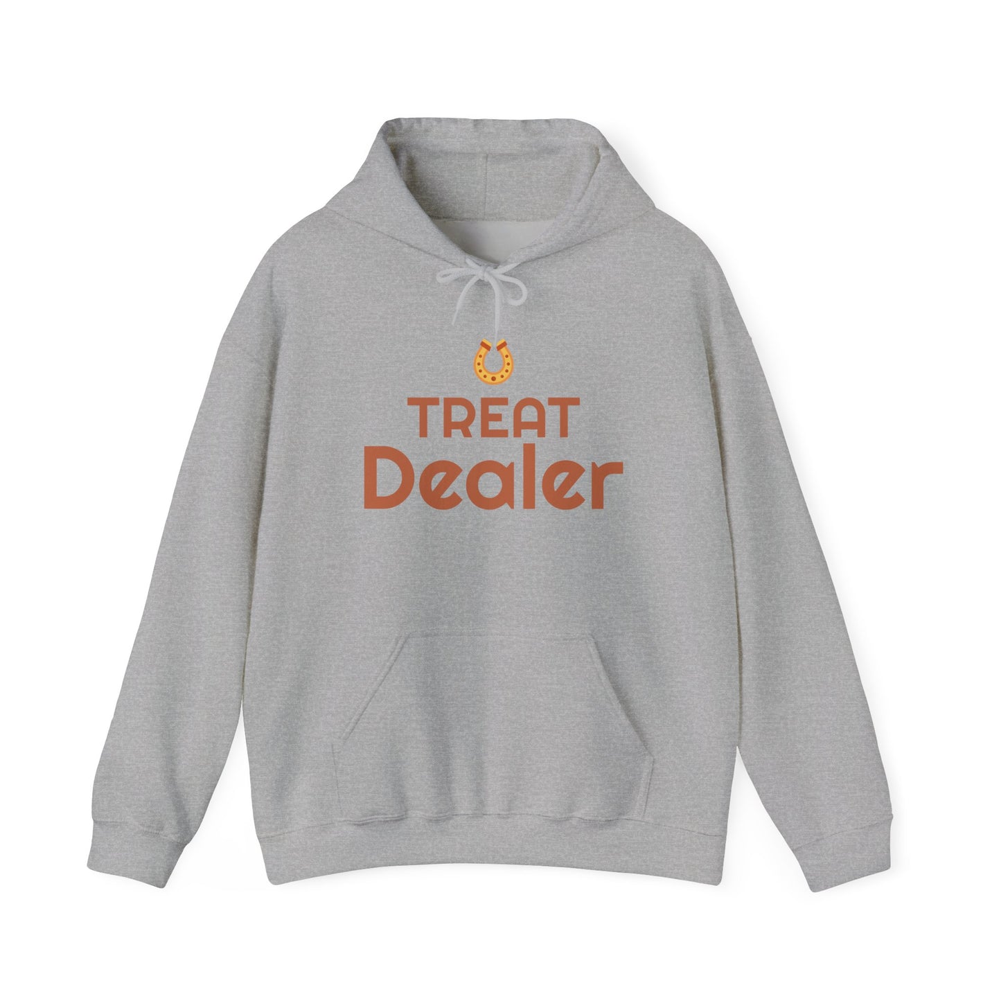 Treat Dealer Hoodie — Funny Dog Lover Hoodie with Horseshoe Graphic