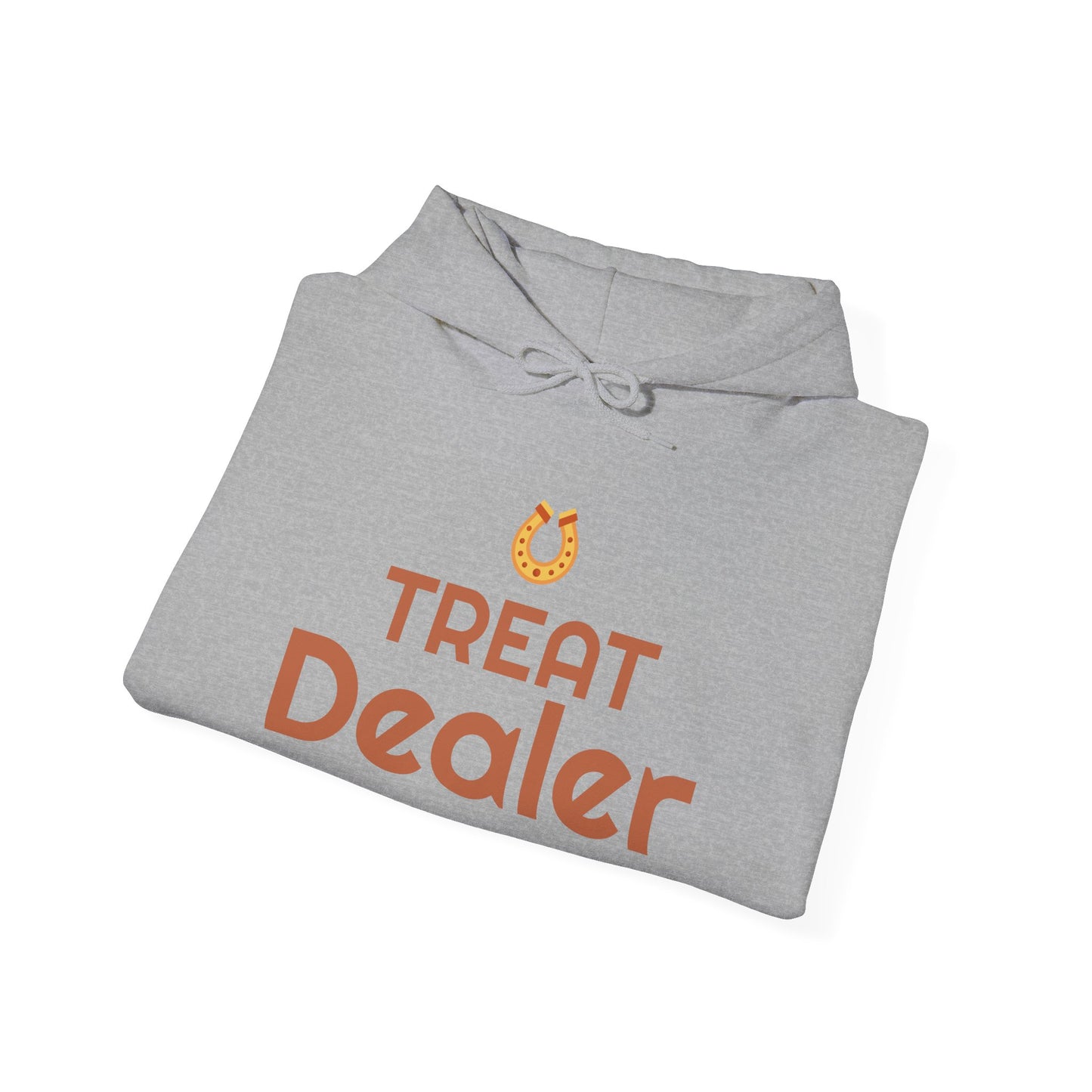 Treat Dealer Hoodie — Funny Dog Lover Hoodie with Horseshoe Graphic