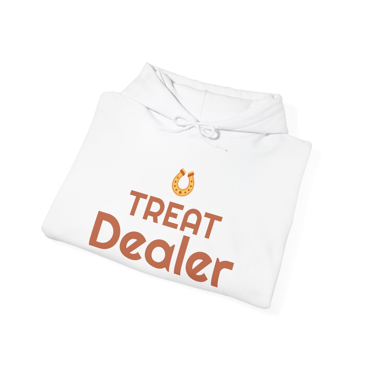 Treat Dealer Hoodie — Funny Dog Lover Hoodie with Horseshoe Graphic