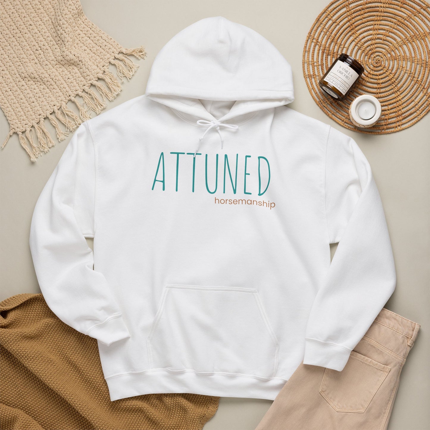 Attuned Hoodie — Minimalist Wellness Hooded Sweatshirt