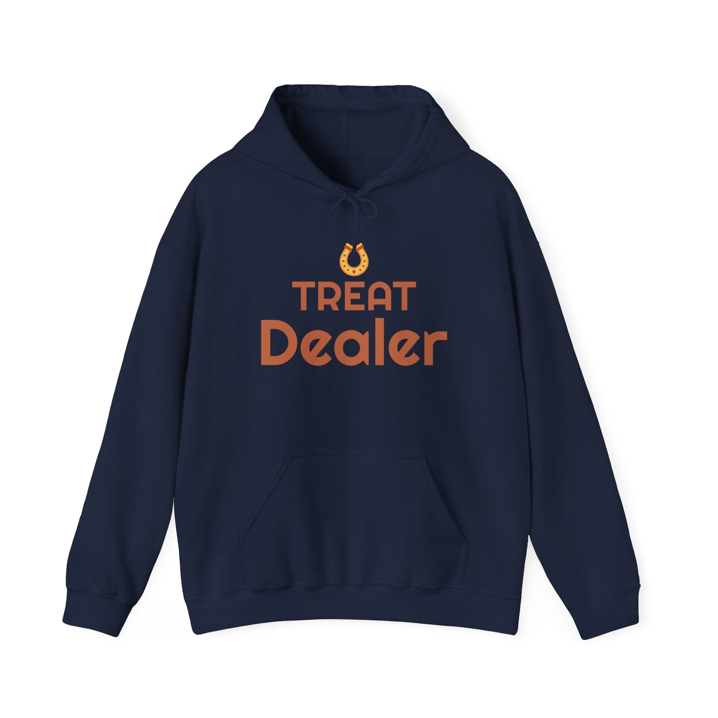 Treat Dealer Hoodie — Funny Dog Lover Hoodie with Horseshoe Graphic