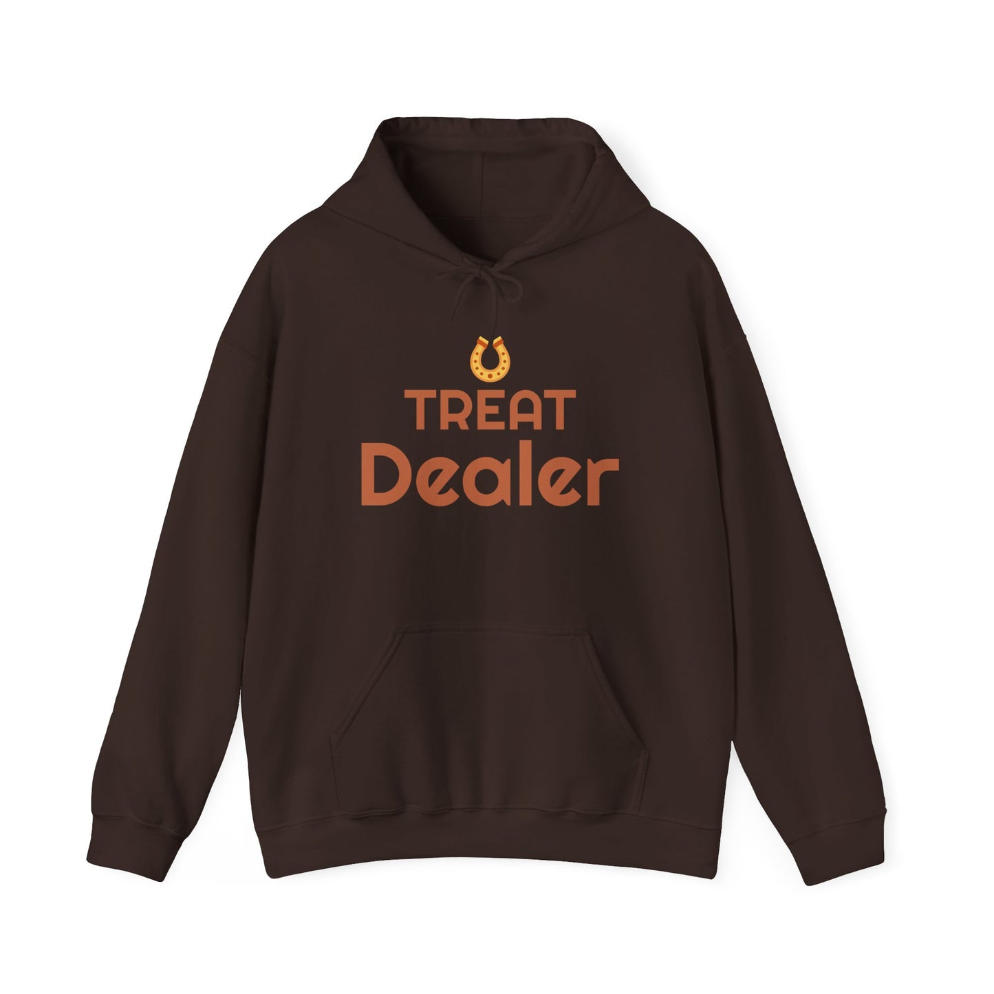 Treat Dealer Hoodie — Funny Dog Lover Hoodie with Horseshoe Graphic