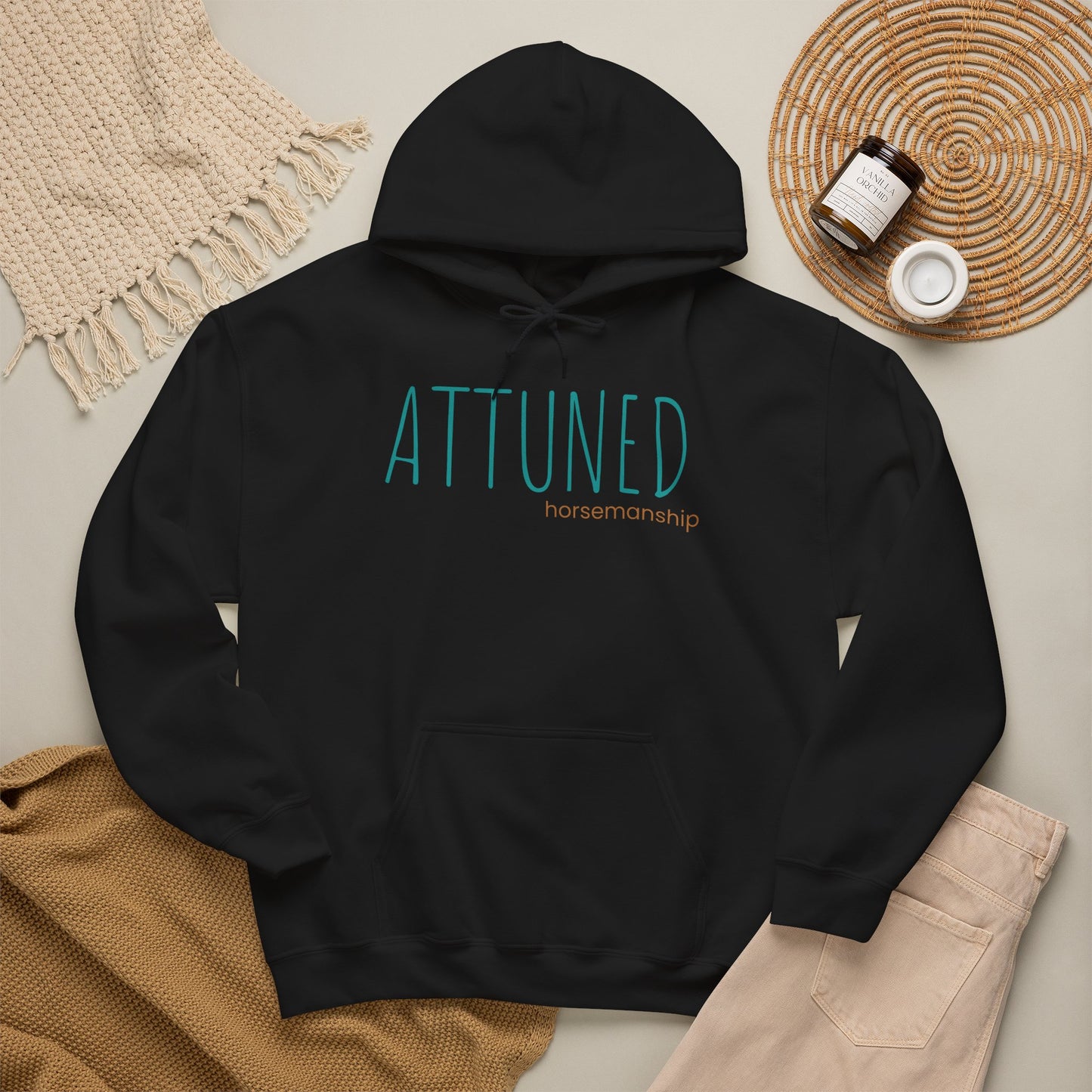 Attuned Hoodie — Minimalist Wellness Hooded Sweatshirt