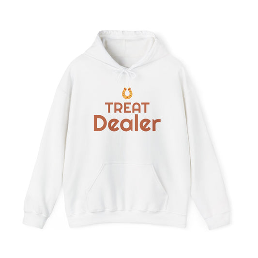 Treat Dealer Hoodie — Funny Dog Lover Hoodie with Horseshoe Graphic